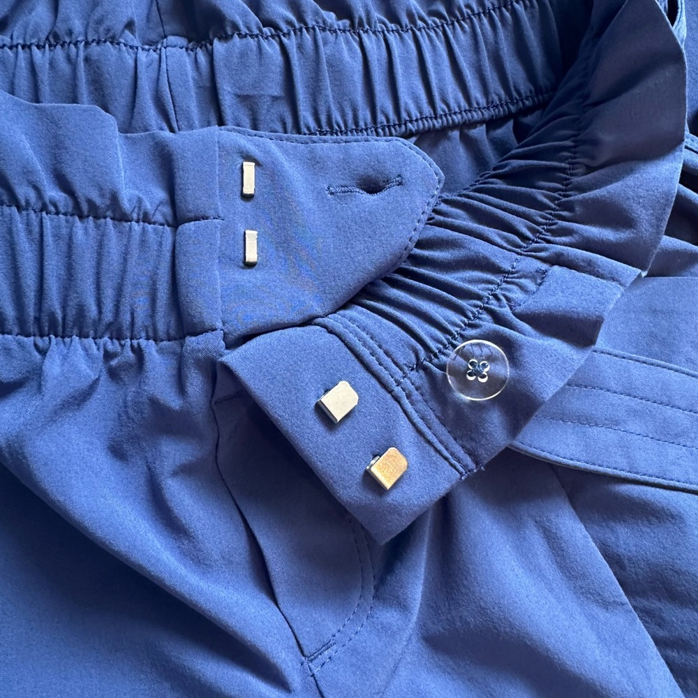 Athleta Women's Blue Skyline Paper-bag Waist Pants Size 2P - Picture 6 of 14